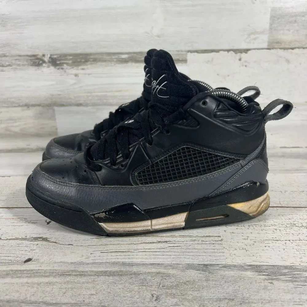 Nike Kids Jordan Flight 654262-005 Black Lace Up Sneakers‎ Size 6Y